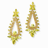 103109, MULTI SHAPE RHINESTONE DANGLE EARRING