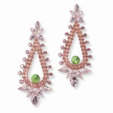 103109, MULTI SHAPE RHINESTONE DANGLE EARRING