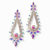 103109, MULTI SHAPE RHINESTONE DANGLE EARRING