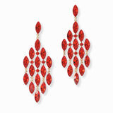 103112, MARQUISE RHINESTONE ACCENT DANGLE EARRING