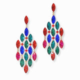103112, MARQUISE RHINESTONE ACCENT DANGLE EARRING
