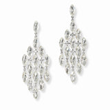 103112, MARQUISE RHINESTONE ACCENT DANGLE EARRING