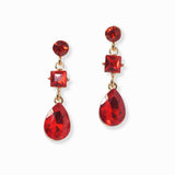 103113, TEARDROP RHINESTONE DANGLE EARRING
