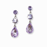 103113, TEARDROP RHINESTONE DANGLE EARRING