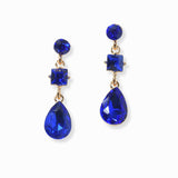103113, TEARDROP RHINESTONE DANGLE EARRING