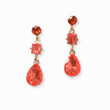 103113, TEARDROP RHINESTONE DANGLE EARRING