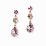 103113, TEARDROP RHINESTONE DANGLE EARRING