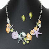 103119, SEA LIFE ENAMEL NECKLACE