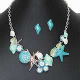 103119, SEA LIFE ENAMEL NECKLACE