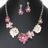 103120, FLOWER ENAMEL NECKLACE