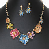 103120, FLOWER ENAMEL NECKLACE