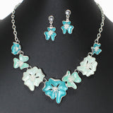 103120, FLOWER ENAMEL NECKLACE