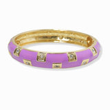 103132, RHINESTONE ACCENT ENAMEL HINGED BRACELET