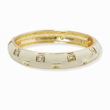 103132, RHINESTONE ACCENT ENAMEL HINGED BRACELET