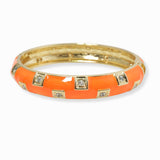 103132, RHINESTONE ACCENT ENAMEL HINGED BRACELET
