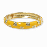 103132, RHINESTONE ACCENT ENAMEL HINGED BRACELET