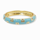 103132, RHINESTONE ACCENT ENAMEL HINGED BRACELET