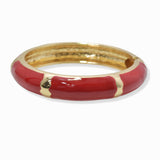 103133, ZIG ZAG ACCENT ENAMEL HINGED BRACELET
