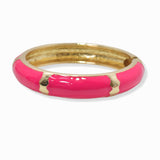 103133, ZIG ZAG ACCENT ENAMEL HINGED BRACELET