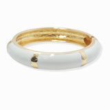 103133, ZIG ZAG ACCENT ENAMEL HINGED BRACELET