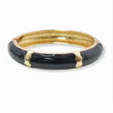 103133, ZIG ZAG ACCENT ENAMEL HINGED BRACELET