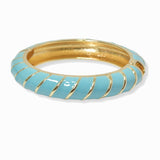 103134, STRIPE ACCENT ENAMEL HINGED BRACELET