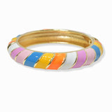 103134, STRIPE ACCENT ENAMEL HINGED BRACELET