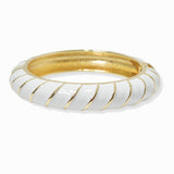 103134, STRIPE ACCENT ENAMEL HINGED BRACELET