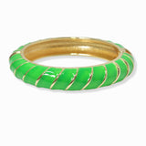 103134, STRIPE ACCENT ENAMEL HINGED BRACELET