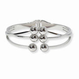 103138, BALL EDGE FINISH STAINLESS STEEL HINGED BRACELET
