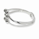 103138, BALL EDGE FINISH STAINLESS STEEL HINGED BRACELET