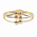 103138, BALL EDGE FINISH STAINLESS STEEL HINGED BRACELET