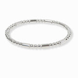 103140, STAINLESS STEEL GEOMETRIC & BALL TEXTURED BRACELET