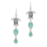 103159, SEA TURTLE DROP DANGLE EARRING