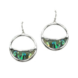 103173, GEOMETRIC ABALONE ACCENT DANGLE EARRING