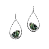 103174, TEARDROP ABALONE ACCENT DANGLE EARRING