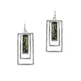 103176, GEOMETRIC ABALONE ACCENT DANGLE EARRING