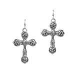 103180, CROSS METAL DANGLE EARRING