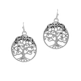 103181, TREE OF LIFE METAL DANGLE EARRING