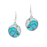 103187, CUTOUT STARFISH ABSTRACT GLASS DANGLE EARRING