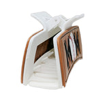 103201, "MOM" BASEBALL LEATHER RECTANGULAR GRANDER HAIR CLAW