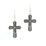 103202, CROSS DANGLE EARRING