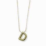 103205, 3D BUBBLE LETTER INITIAL PENDANT NECKLACE