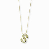 103205, 3D BUBBLE LETTER INITIAL PENDANT NECKLACE