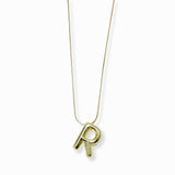 103205, 3D BUBBLE LETTER INITIAL PENDANT NECKLACE
