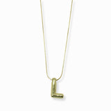 103205, 3D BUBBLE LETTER INITIAL PENDANT NECKLACE