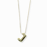 103205, 3D BUBBLE LETTER INITIAL PENDANT NECKLACE