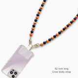 103207, WOODEN BEADED CROSS BODY PHONE LANYARD