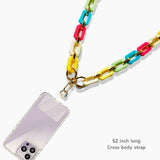103209, CELLULOID ACETATE CROSS BODY PHONE LANYARD
