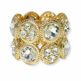 103210, ROUND RHINESTONE STRETCH BRACELET